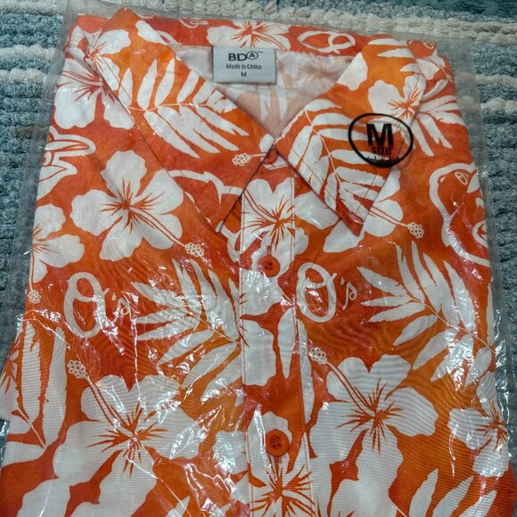 🧡🖤 Baltimore Orioles Hawaiian Shirt - Size M | NWT 🧡🖤 - Picture 1 of 1